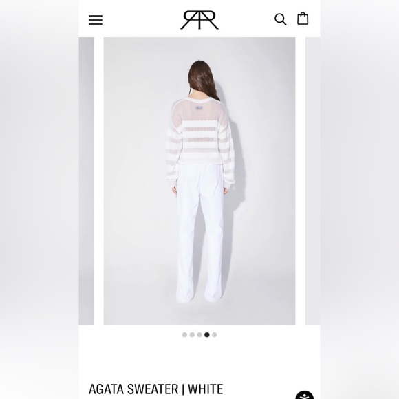 RTA AGATA SWEATER WHITE - Picture 2 of 2